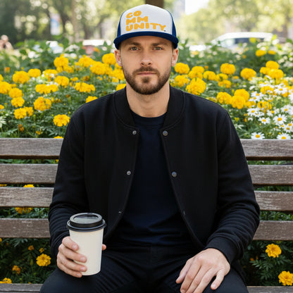 A Community in Sunflower Yellow Trucker Hat - Available in Assorted Colors