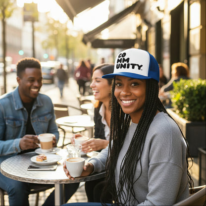 Community in Black and White Trucker Hat - Available in Assorted Colors