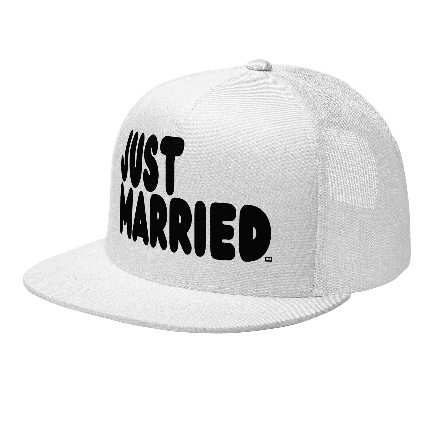 Just Married Trucker Hat - Available in Assorted Colors