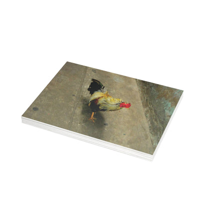 The Yellow Rooster Postcard Set - 2 Sizes Available, Quantities of 10, 30, 50