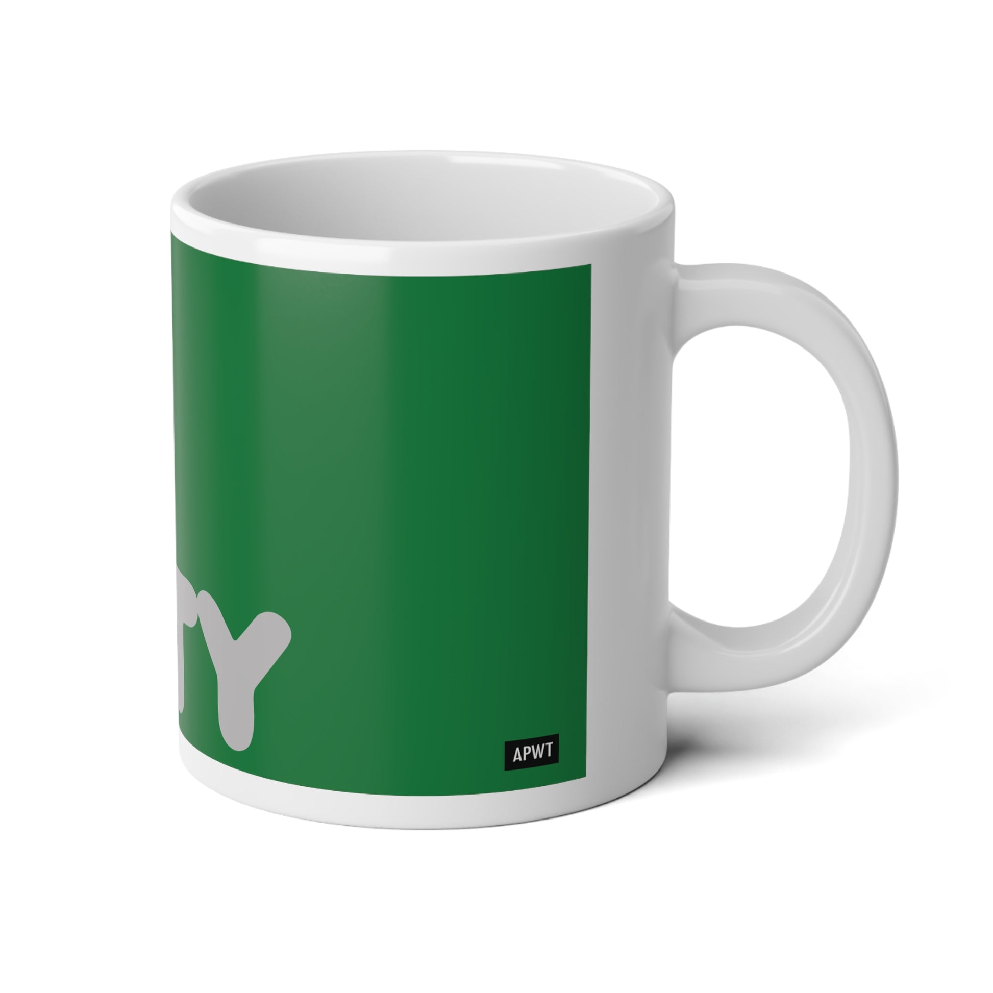 The Holiday Community Jumbo Mug in Green - The APWT Gift Shop