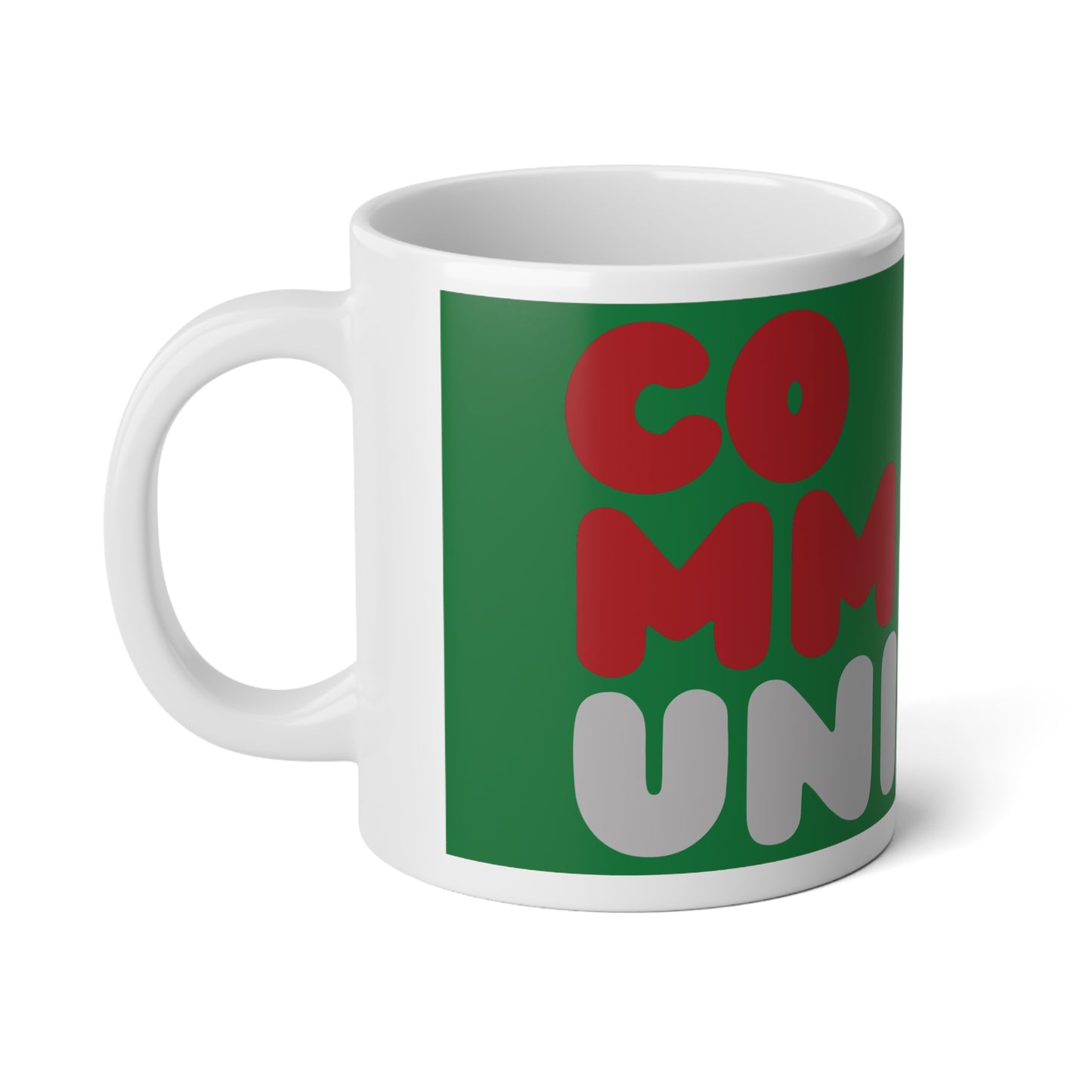 The Holiday Community Jumbo Mug in Green - The APWT Gift Shop