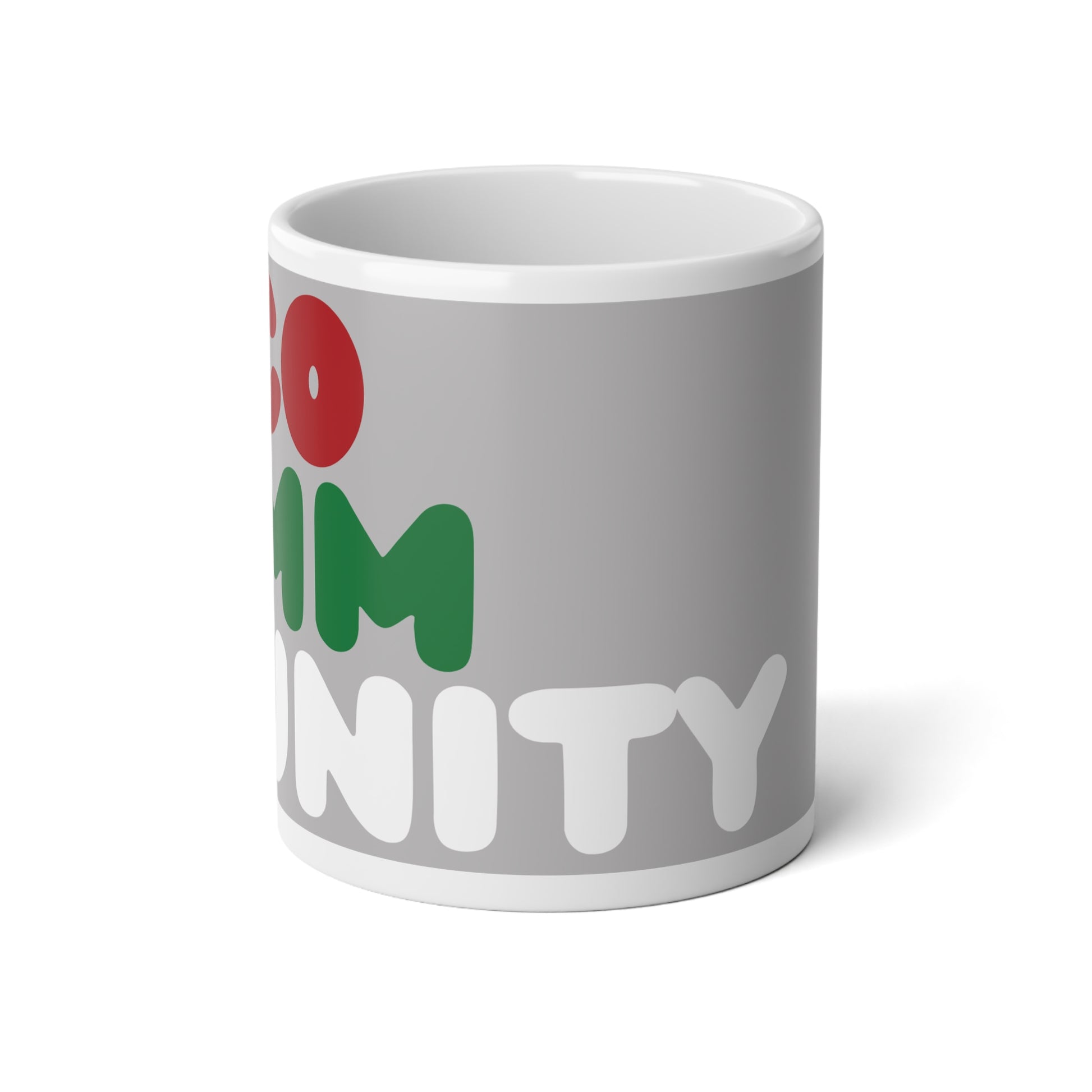 The Holiday Community Jumbo Mug in Grey - The APWT Gift Shop