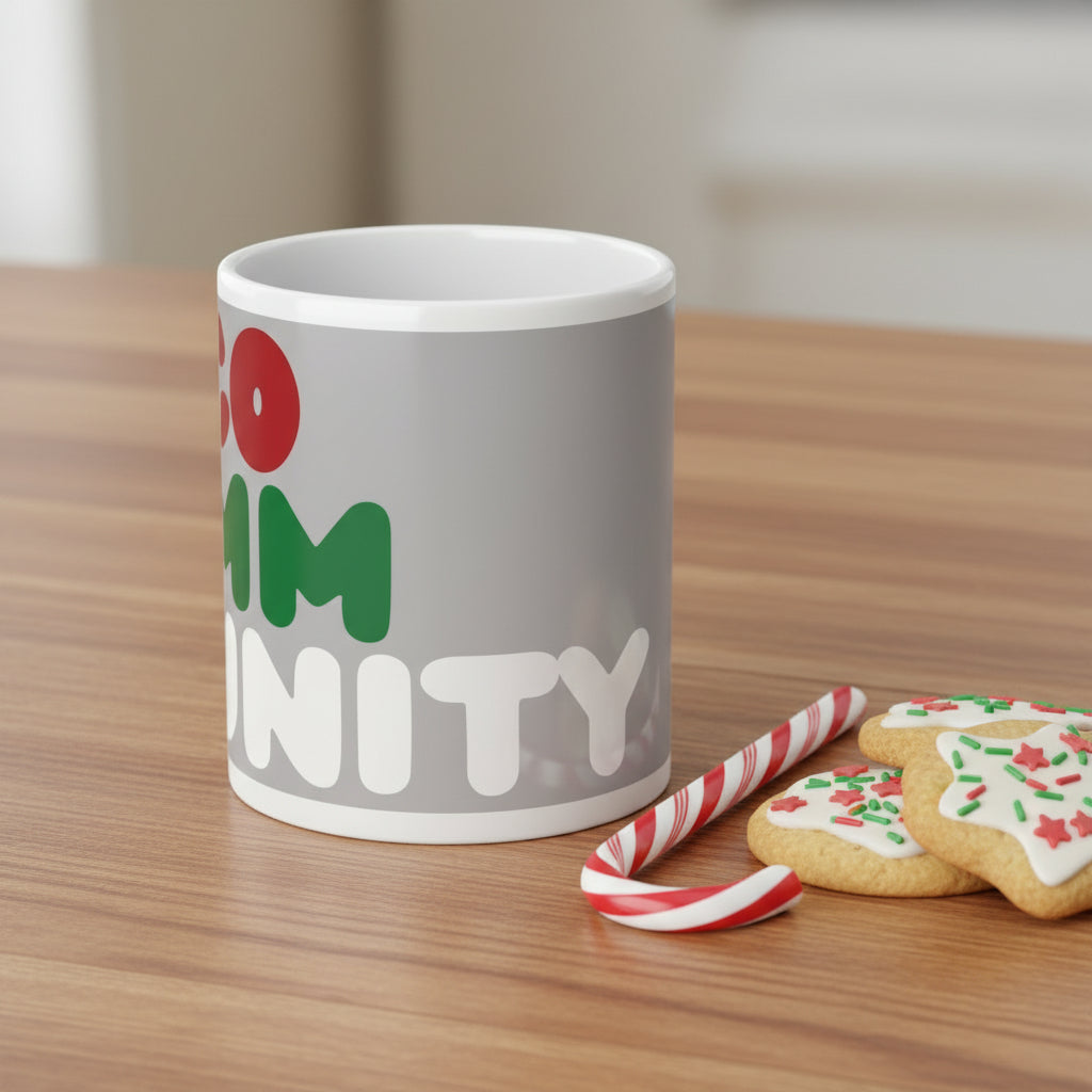 The Holiday Community Jumbo Mug in Grey - The APWT Gift Shop