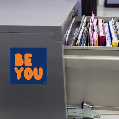 Be You in Blue and Orange Vinyl Sticker