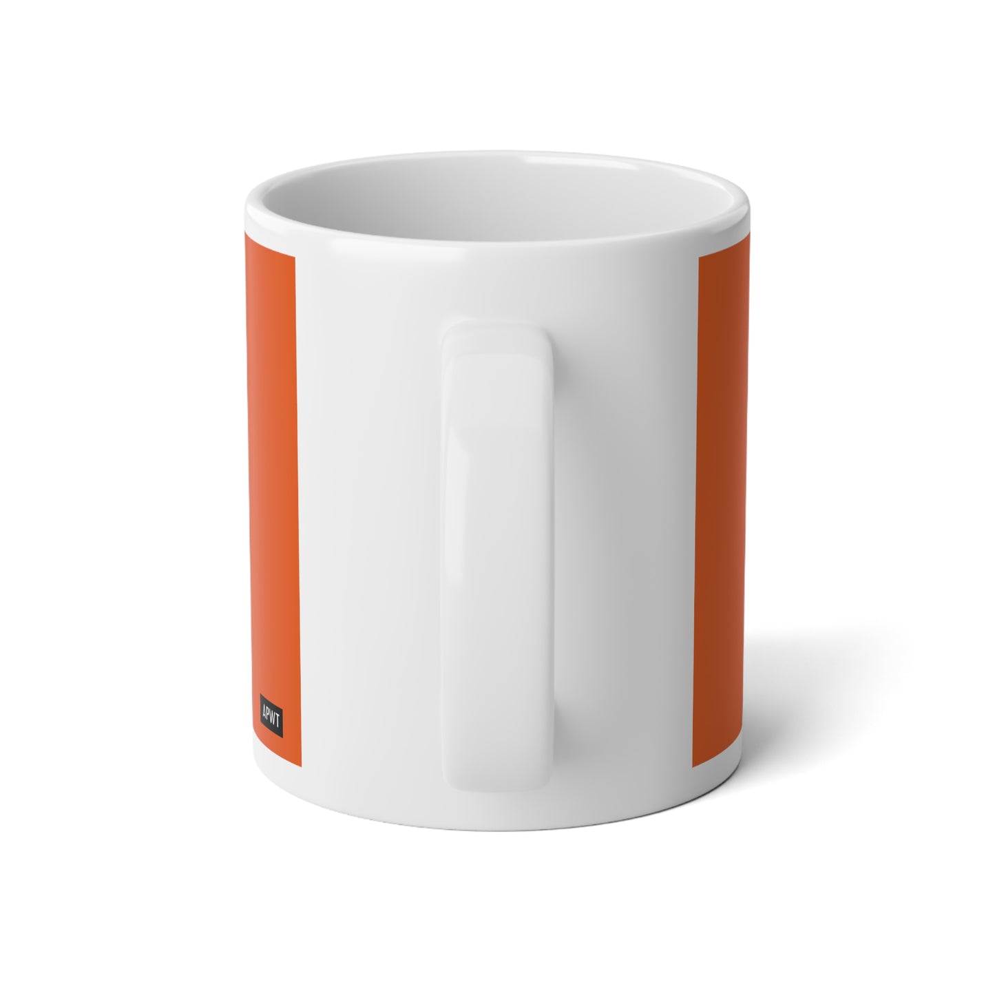 Exhausted in Orange and White Jumbo Mug - The APWT Gift Shop