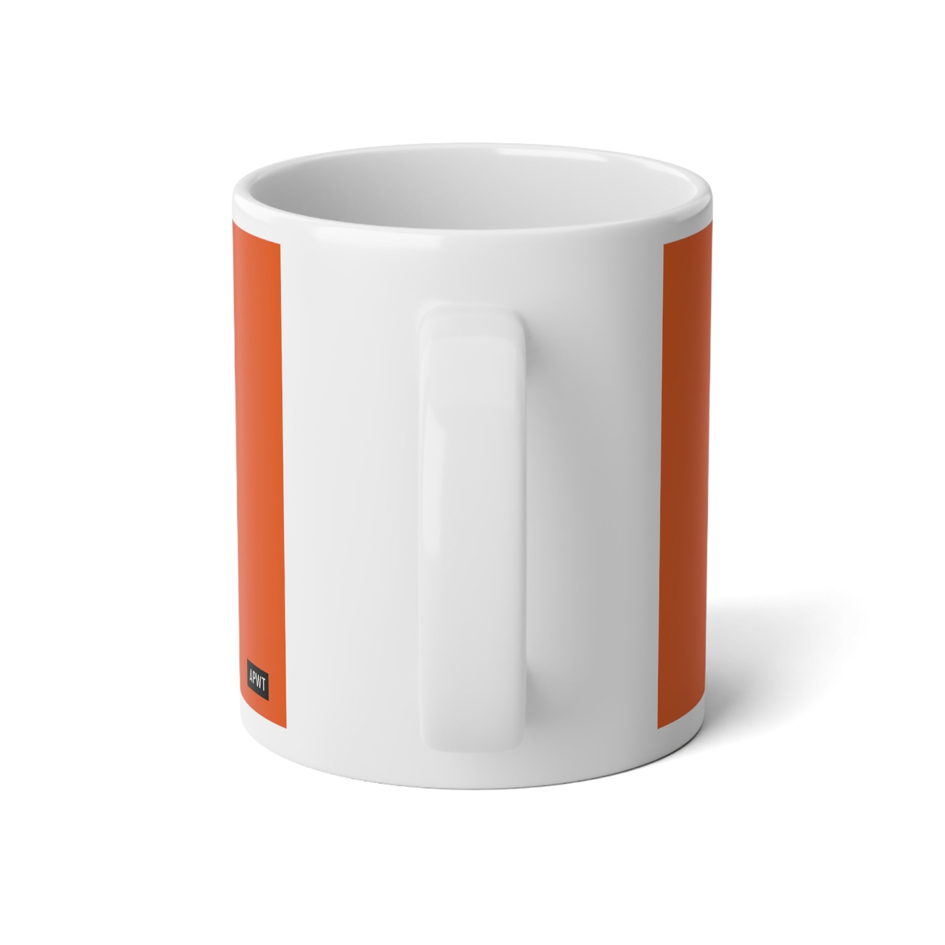 Exhausted in Orange and White Jumbo Mug - The APWT Gift Shop