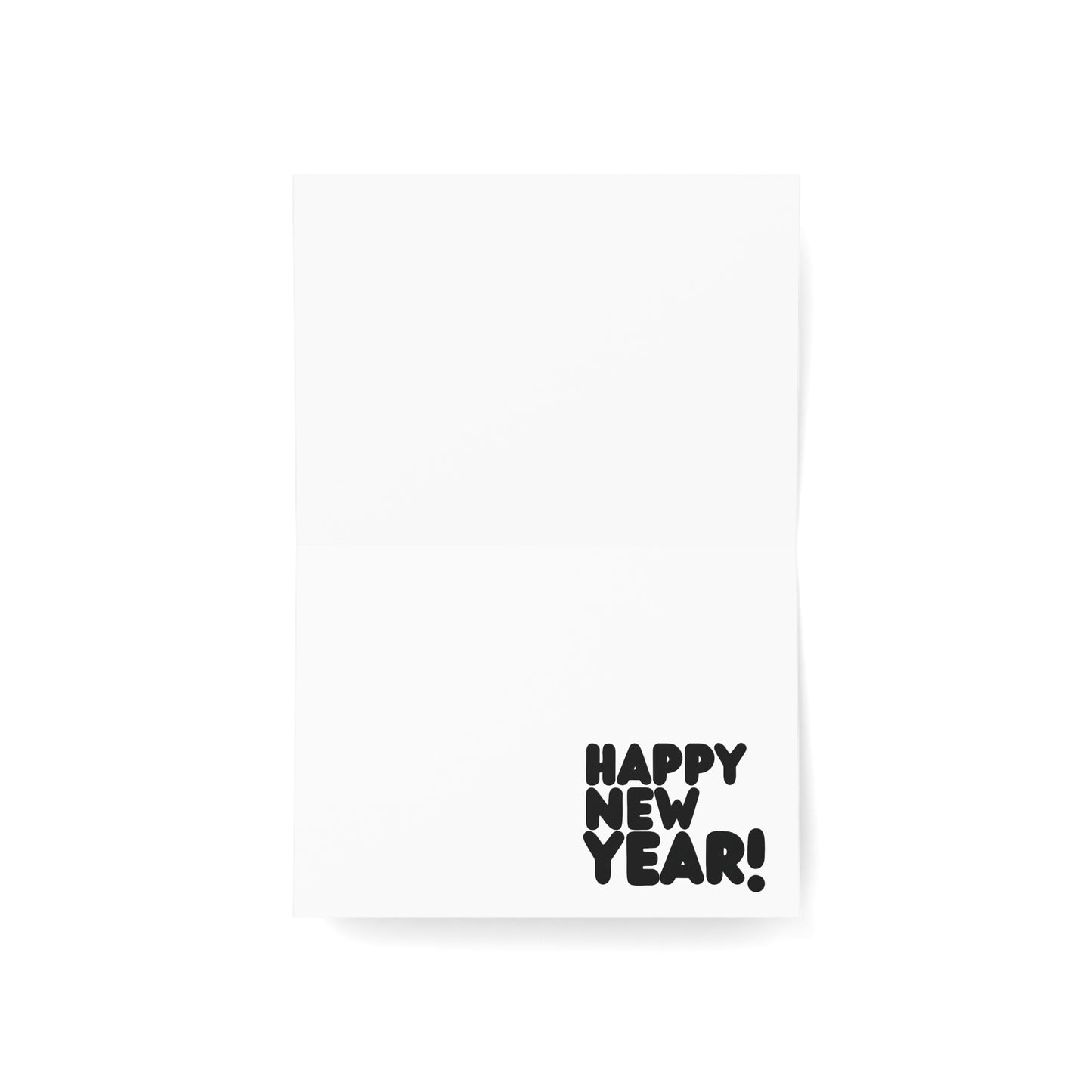 A New Year's Card in Black and Silver Greeting Card Set - 2 Sizes Available, Quantities of 10, 30, 50