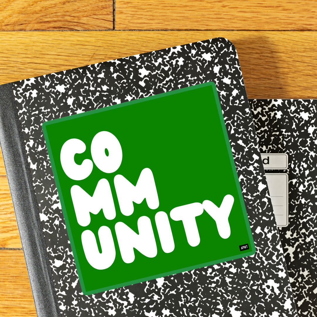 A Community in Broccoli Vinyl Sticker