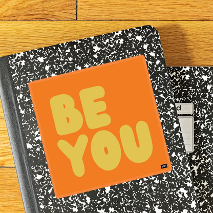 Be You in Orange and Yellow Vinyl Sticker
