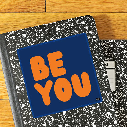 Be You in Blue and Orange Vinyl Sticker