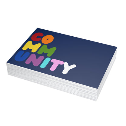 Rainbow Community Postcard Set - 2 Sizes Available, Quantities of 10, 30, 50