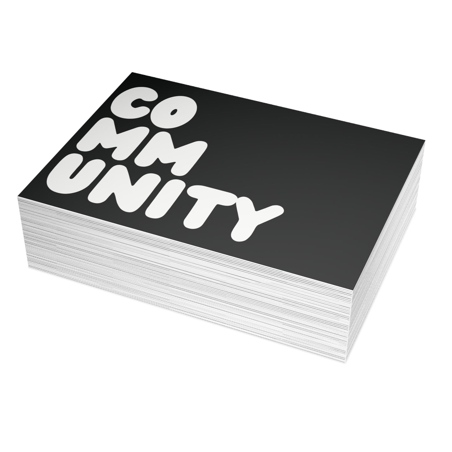 Community in Black and White Postcard Set - 2 Sizes Available, Quantities of 10, 30, 50