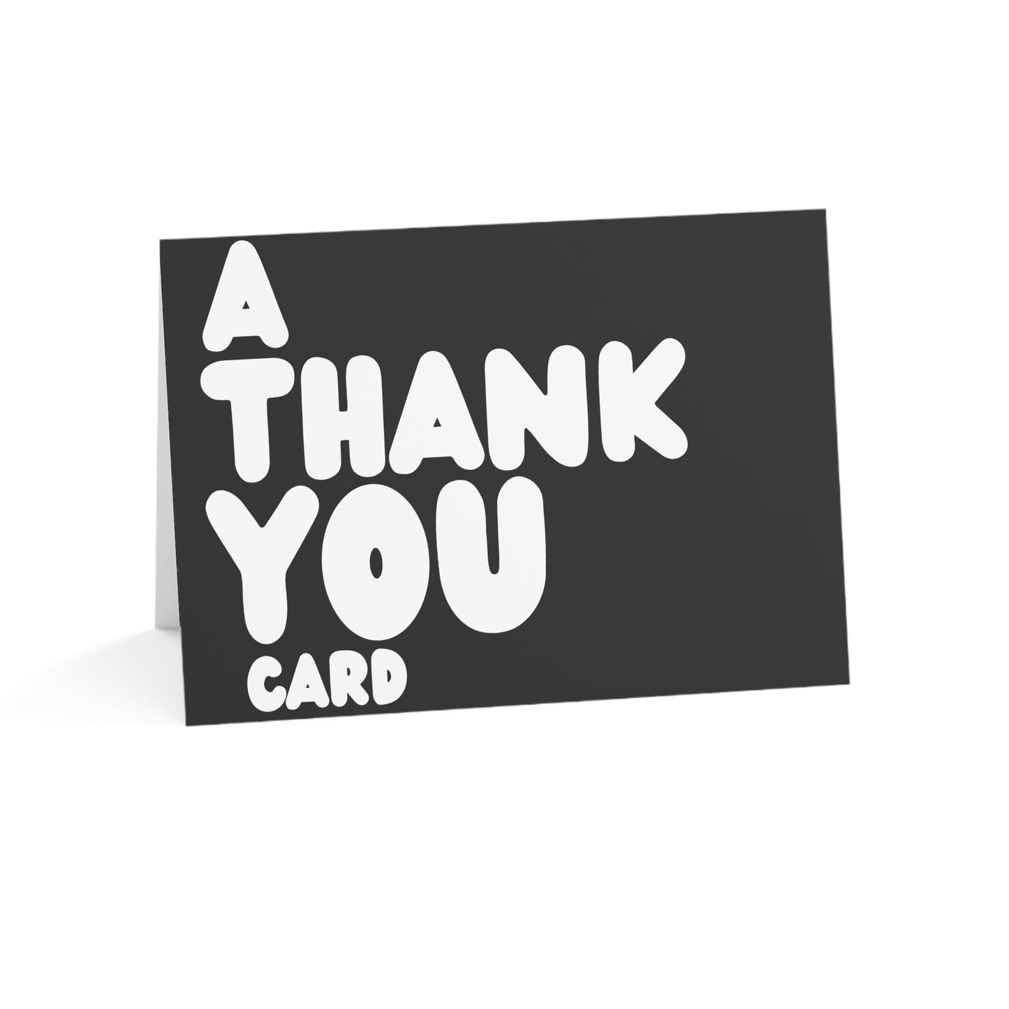 A Thank You Card in Black and White Greeting Card Set - 2 Sizes Available, Quantities of 10, 30, 50