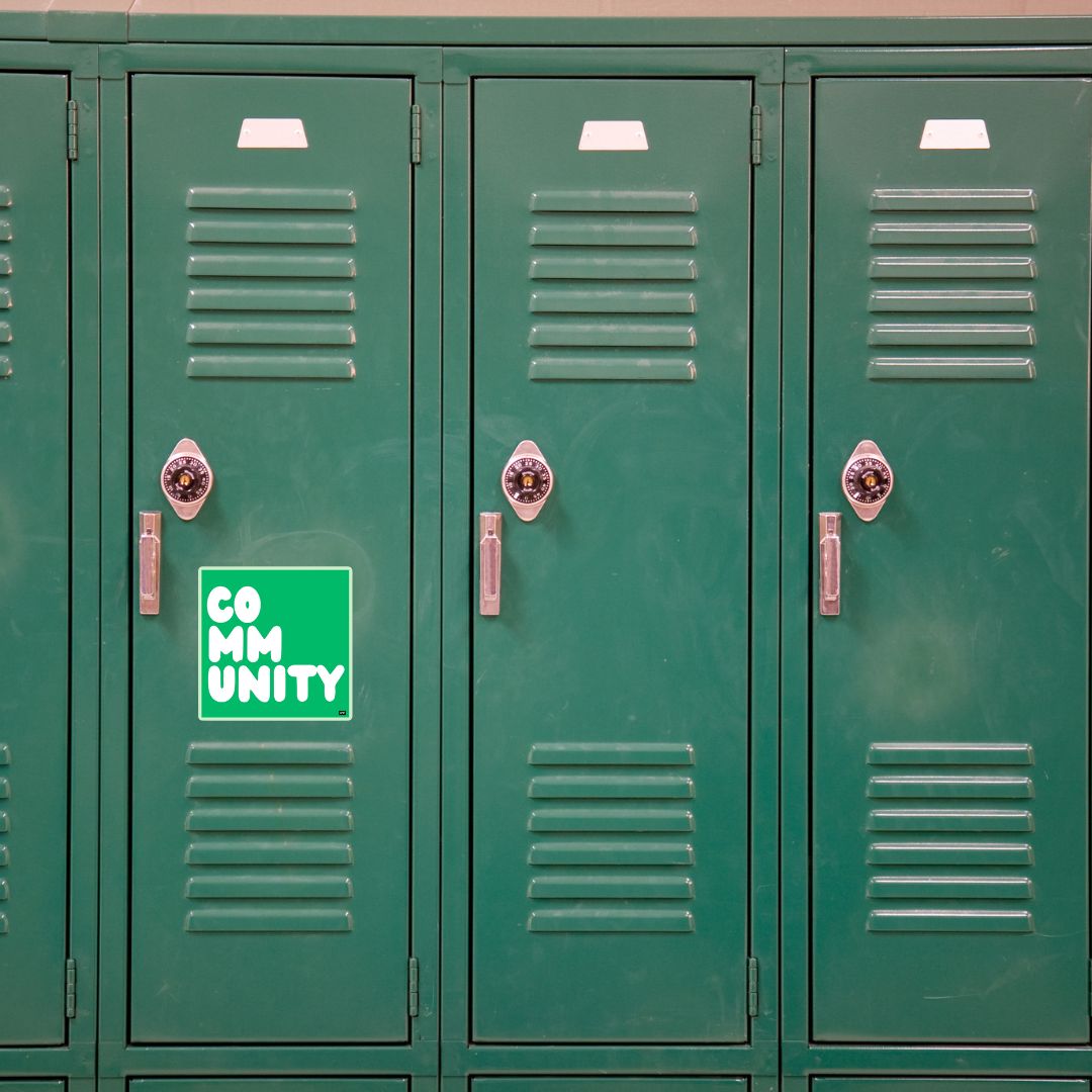 A Community in Green Grass Vinyl Sticker
