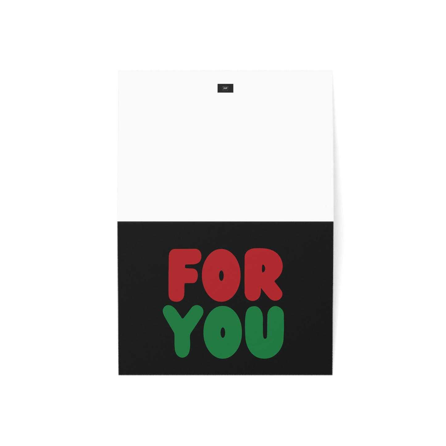 The outside of the For You in Black Card - The APWT Gift Shop