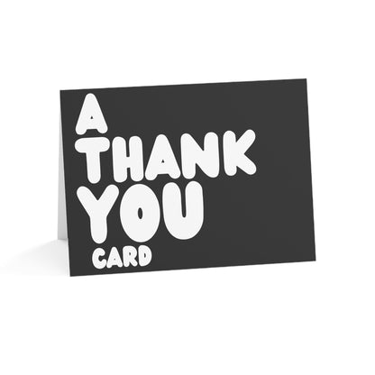 A Thank You Card in Black and White Greeting Card Set - 2 Sizes Available, Quantities of 10, 30, 50