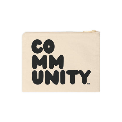 Community in Black Small All-Purpose Accessories Pouch