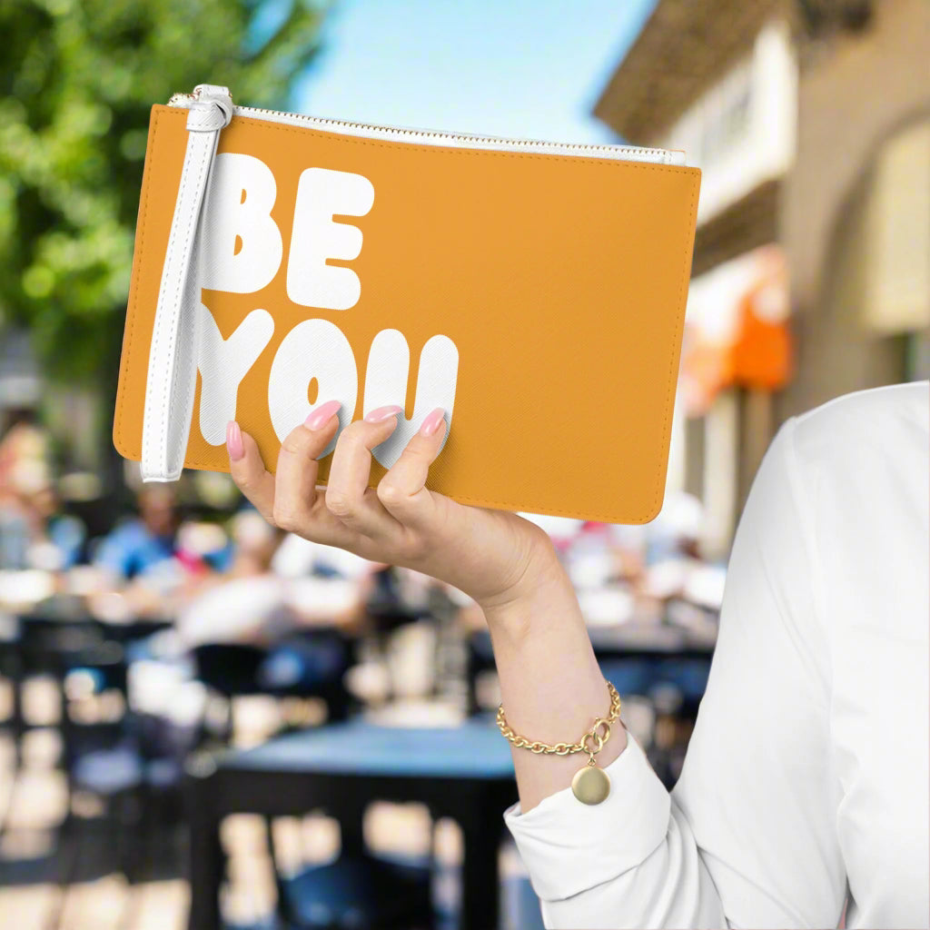 Be You in Orange Clutch