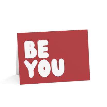 The Be You in Red and White Greeting Card - The APWT Gift Shop