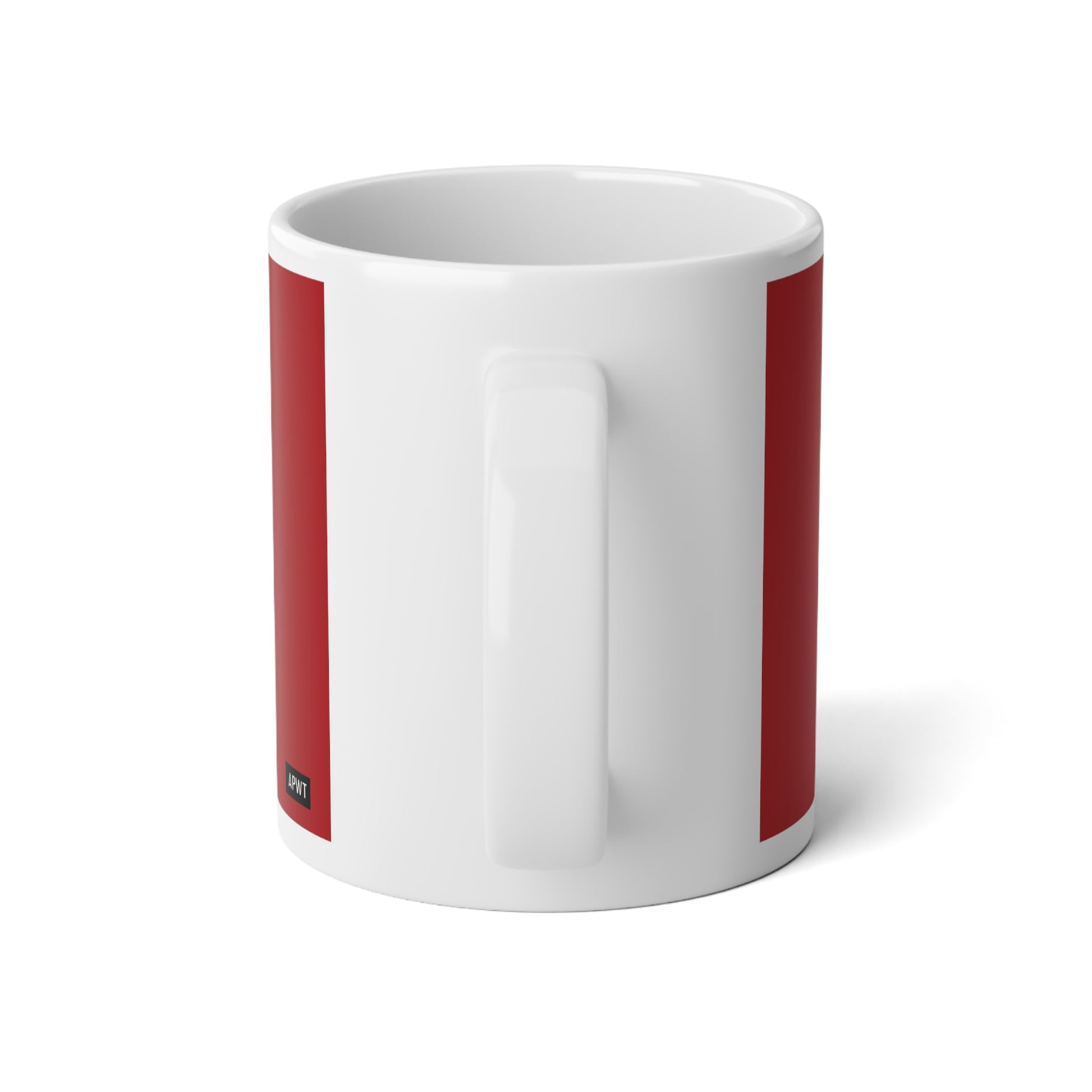 Exhausted in Red and White Jumbo Mug - The APWT Gift Shop