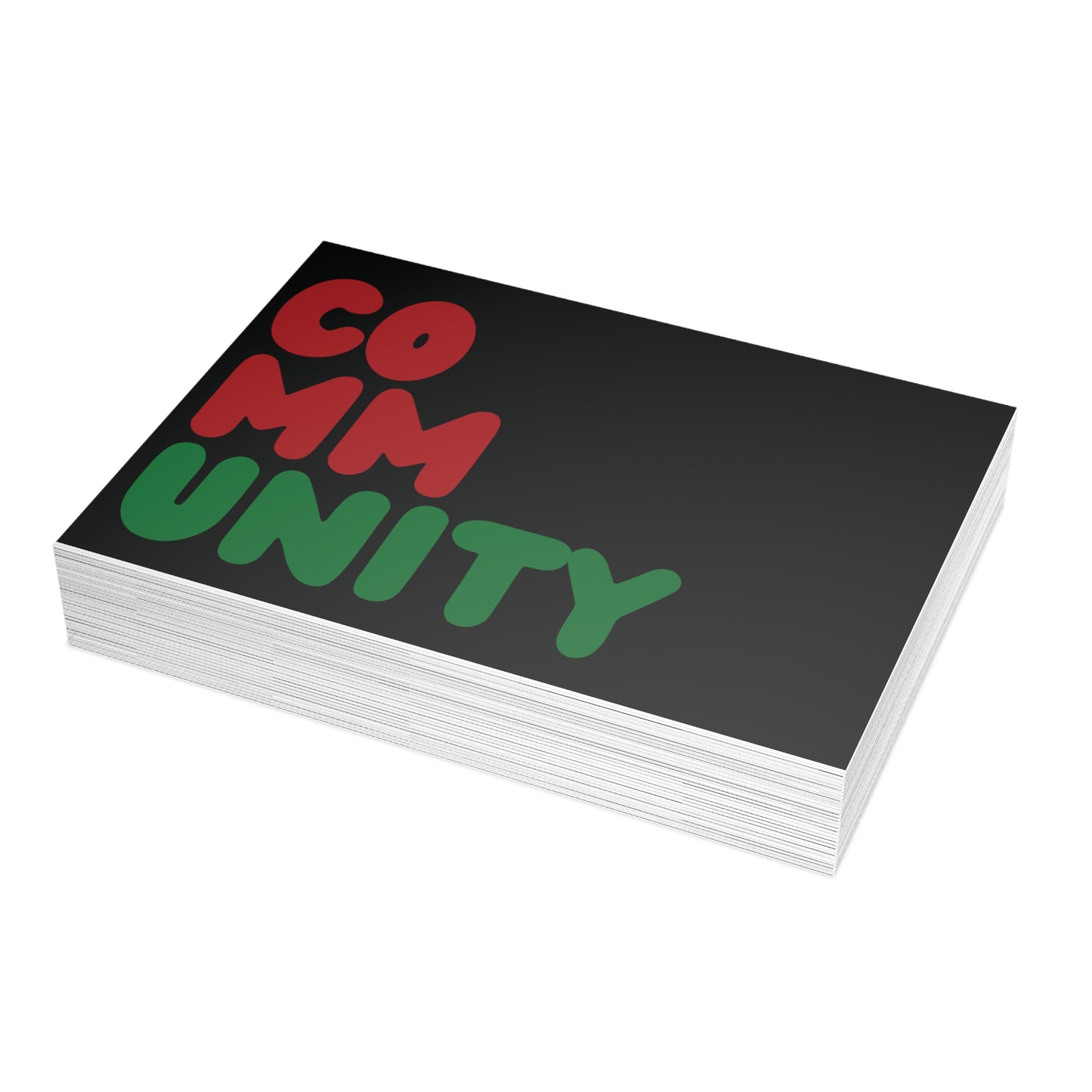 Black Community Postcard Set - 2 Sizes Available, Quantities of 10, 30, 50