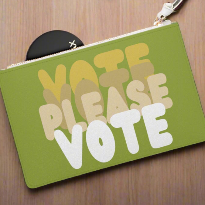 Please Vote in Green Clutch