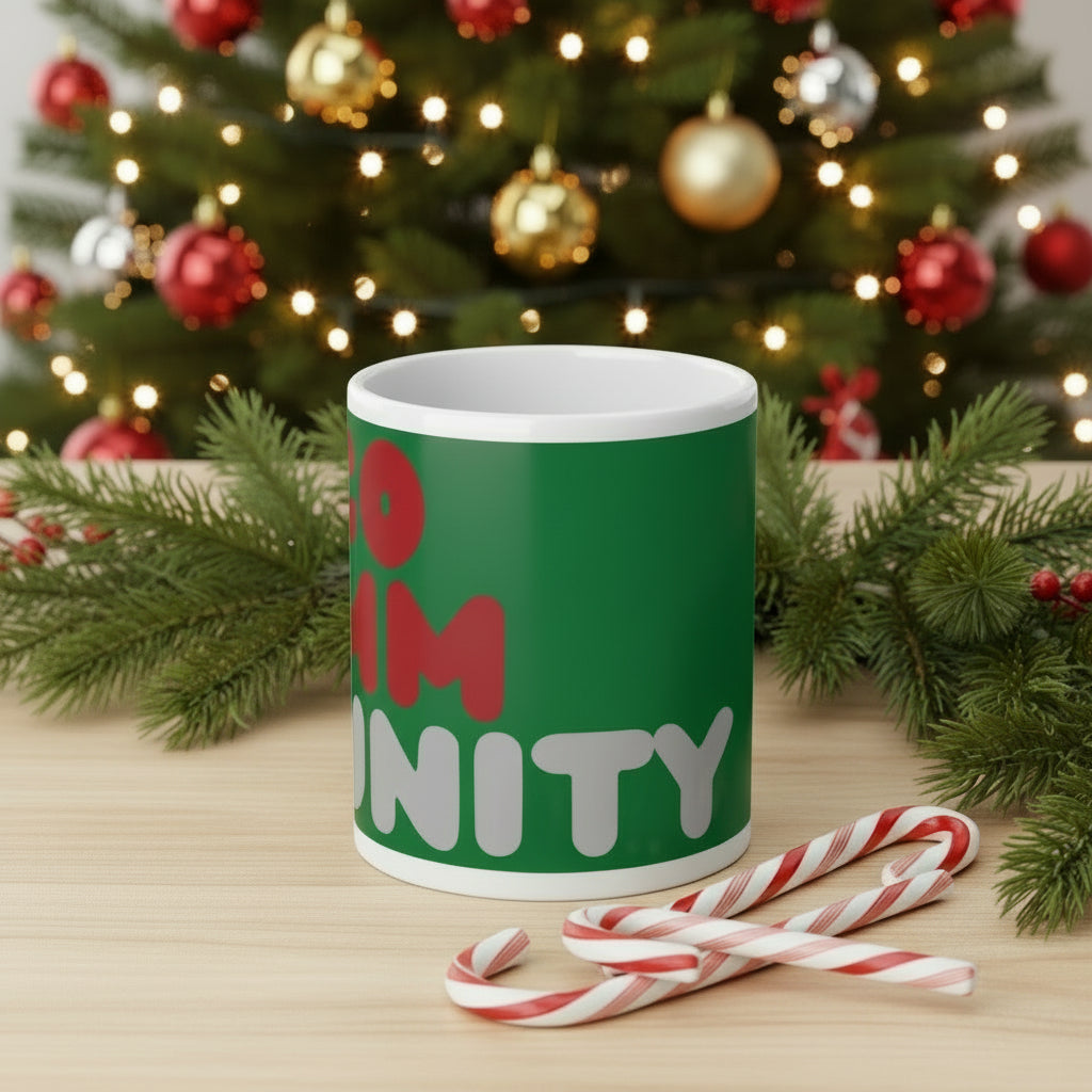 The Holiday Community Jumbo Mug in Green - The APWT Gift Shop