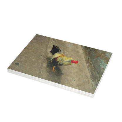 The Yellow Rooster Postcard Set - 2 Sizes Available, Quantities of 10, 30, 50