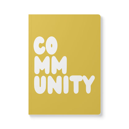 A Community in Yellow Soft Cover Journal front cover - The APWT Gift Shop