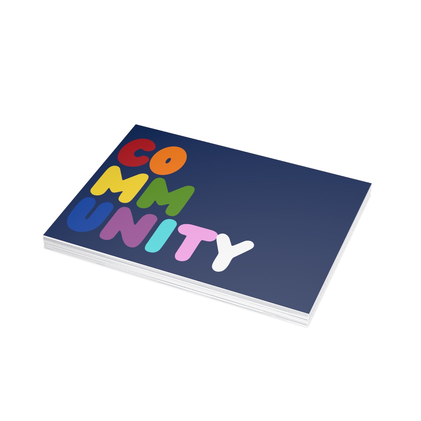 Rainbow Community Postcard Set - 2 Sizes Available, Quantities of 10, 30, 50