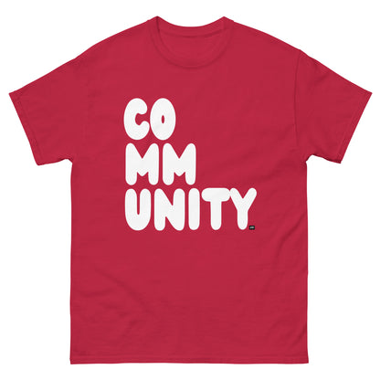 A Community in Apple Red Unisex T-Shirt from the APWT Gift Shop