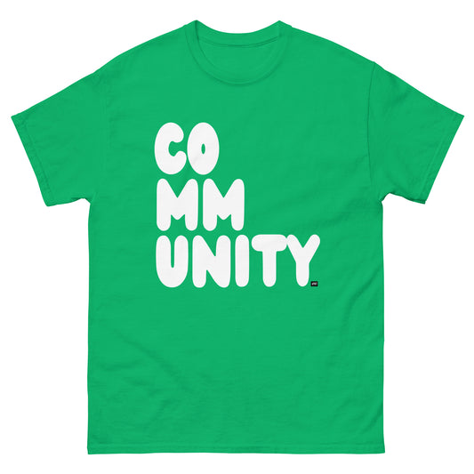 A Community in Green Grass Unisex T-Shirt from the APWT Gift Shop