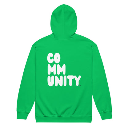 A Community in Green Spaces Unisex Zip-Up Hoodie