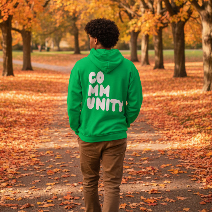 A Community in Green Grass Unisex Zip-Up Hoodie