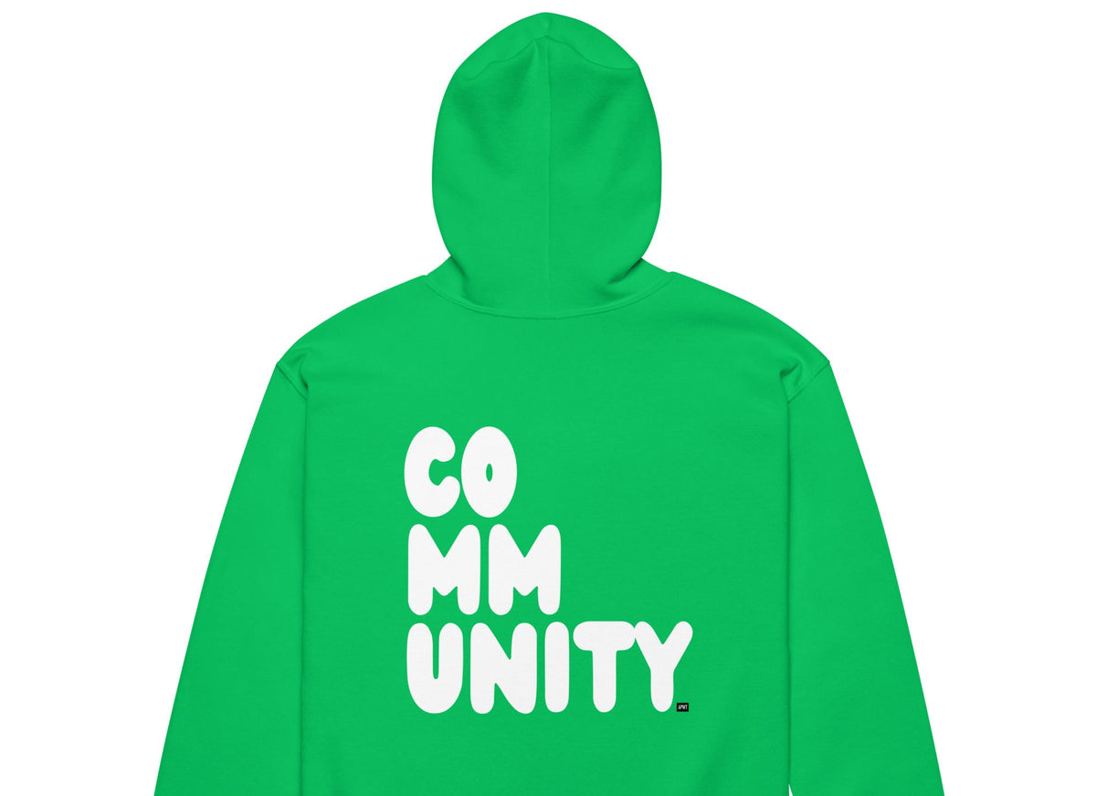 A Community in Green Grass Unisex Zip-Up Hoodie