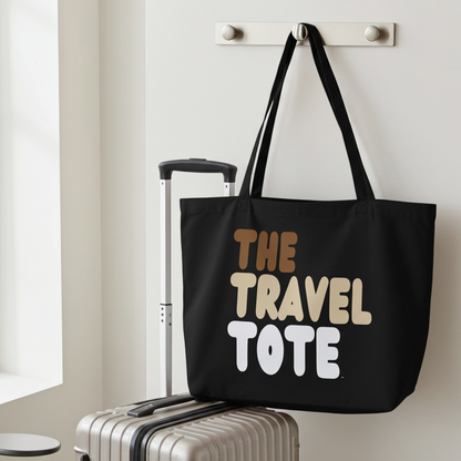 The Travel Tote Jumbo Black Tote Bag
