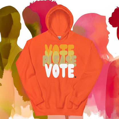 Please Vote in Safety Cone Orange Unisex Hoodie