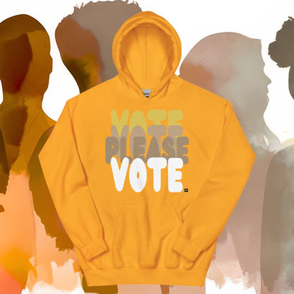 Please Vote in Sunny Yellow Unisex Hoodie