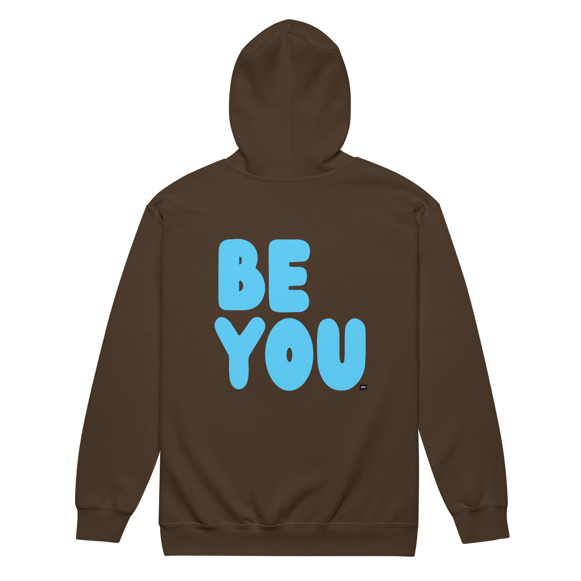Be You in Brown and Blue Unisex Zip-Up Hoodie