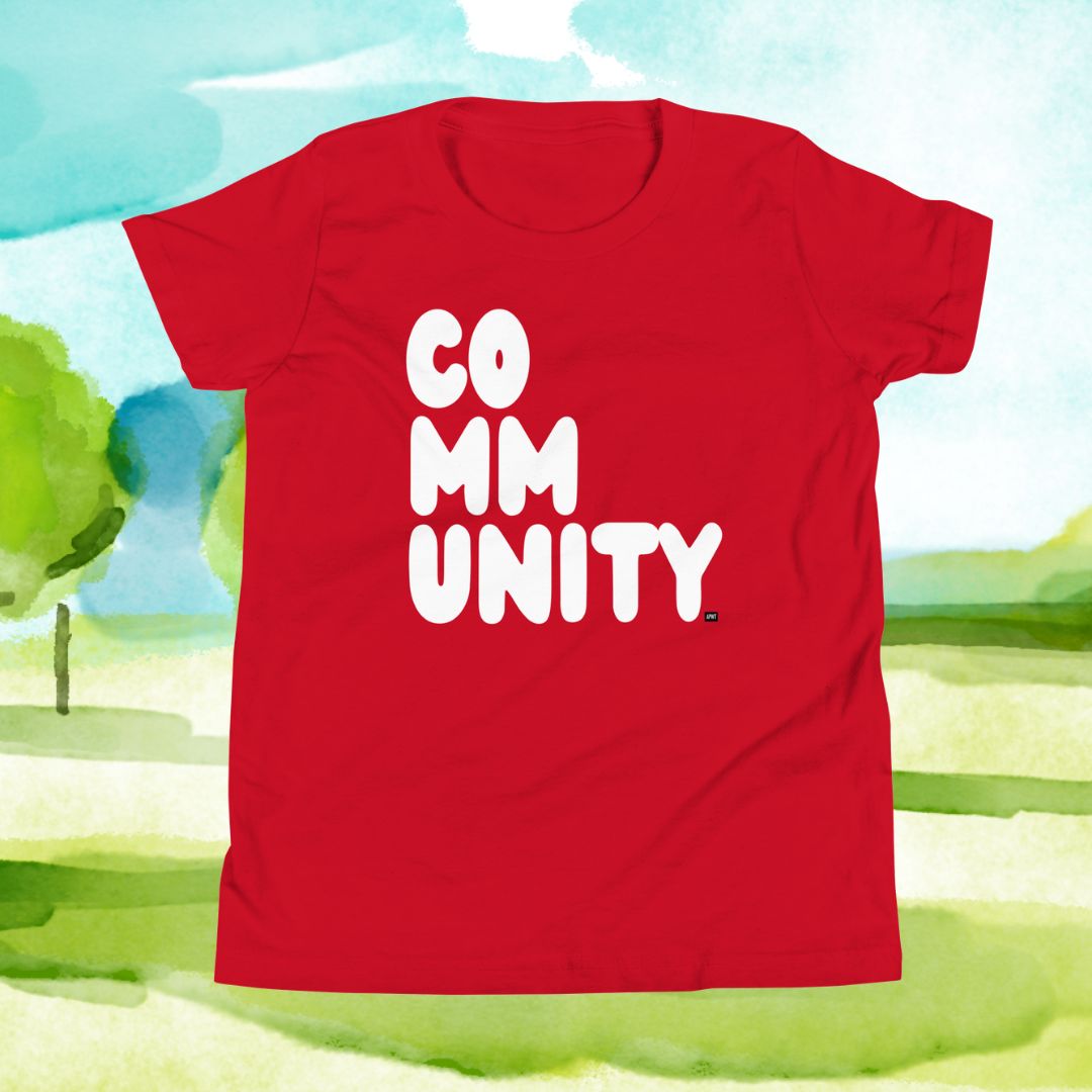 Community Kids in Balloon Red Unisex T-Shirt
