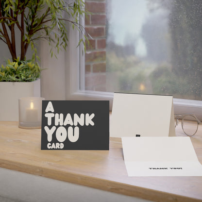 A Thank You Card in Black and White Greeting Card Set - 2 Sizes Available, Quantities of 10, 30, 50