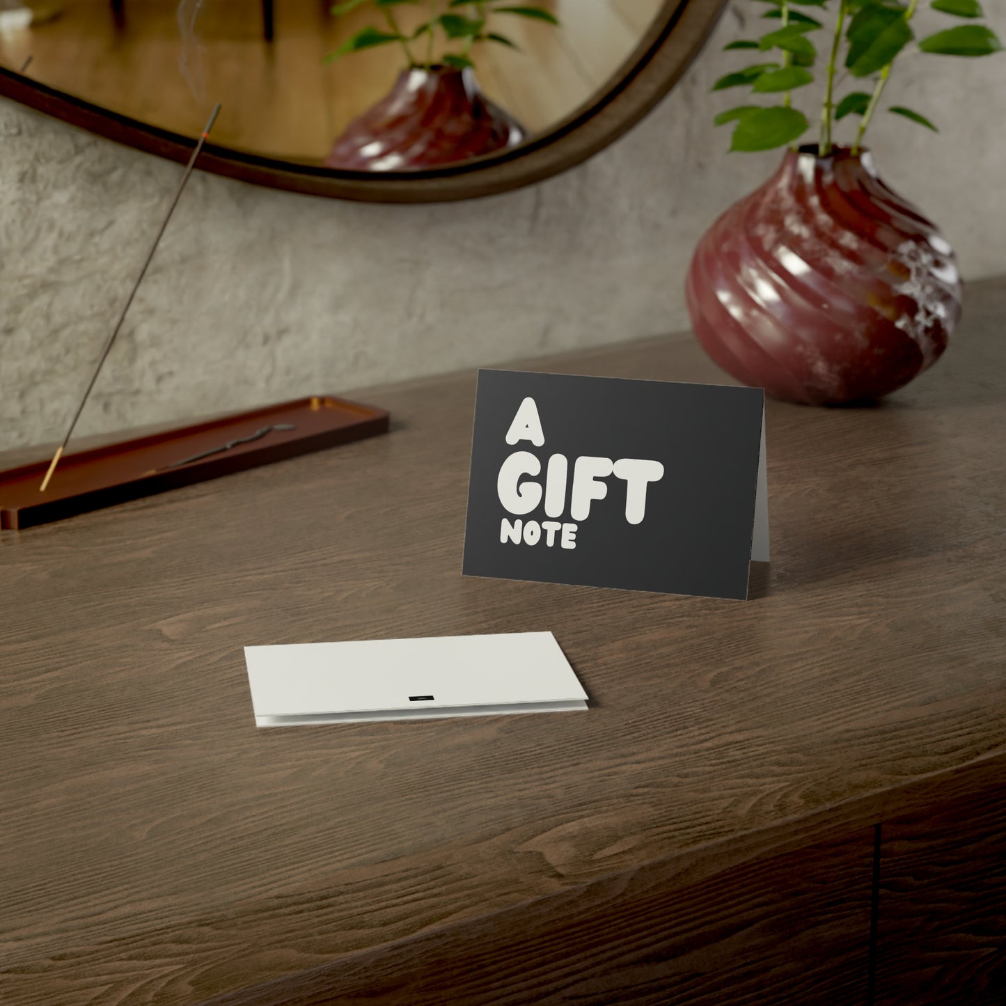 A Gift Note in Black and White Card Set - Quantities of 10, 30, 50