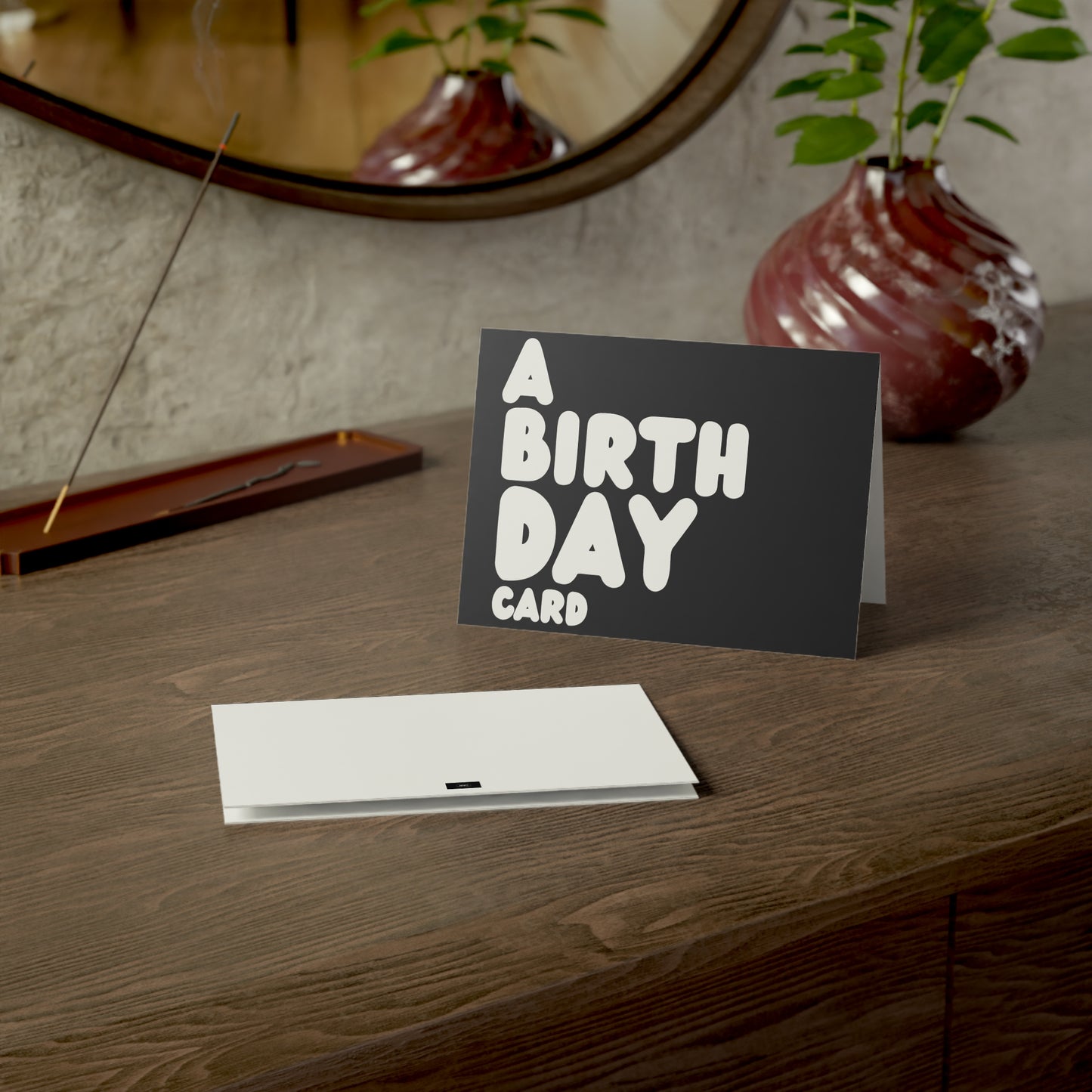 A Birthday Card in Black and White Greeting Card Set - 2 Sizes Available, Quantities of 10, 30, 50