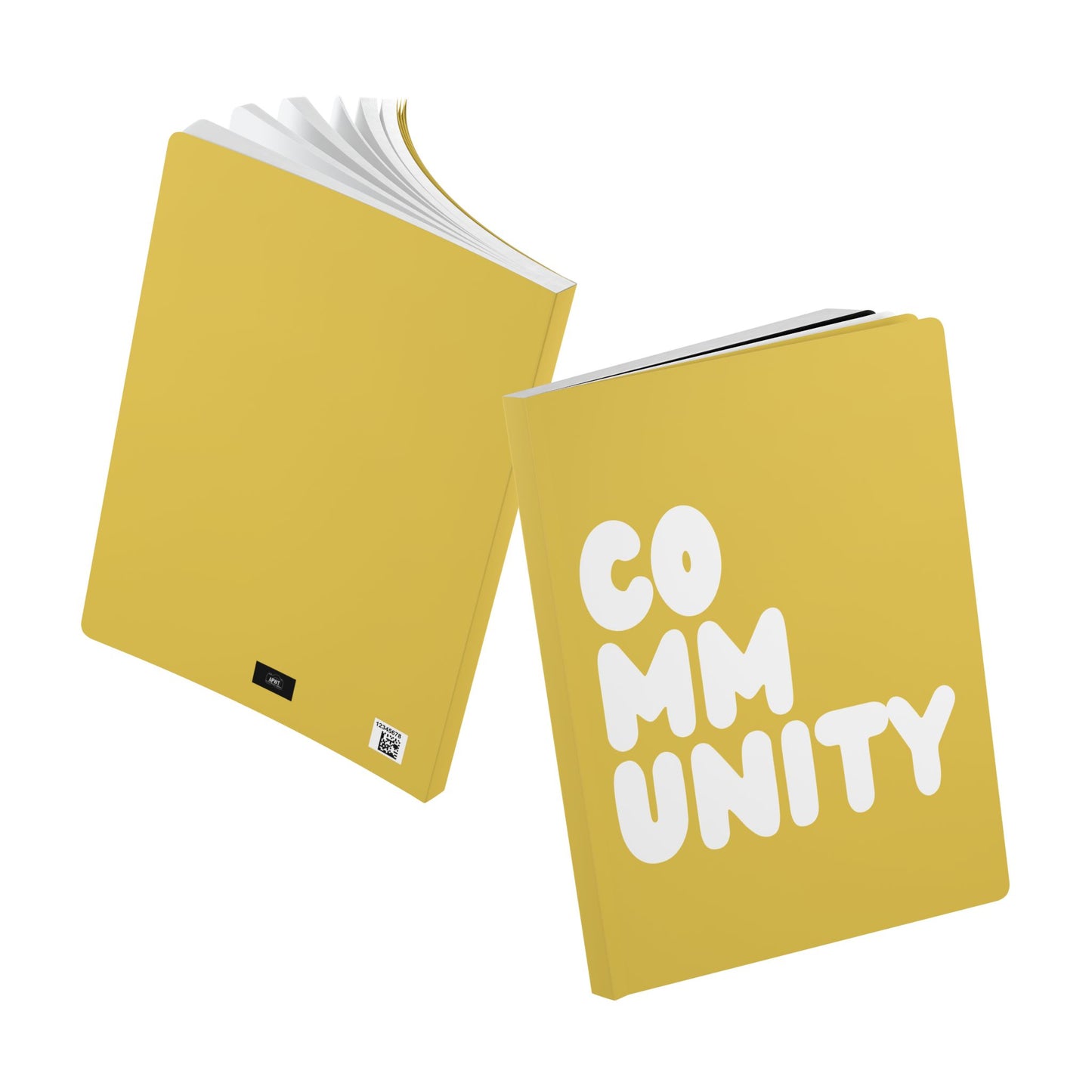 A Community in Yellow Soft Cover Journal front and back (200 Pages) - The APWT Gift Shop