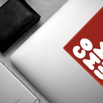 A Community in Apple Red Vinyl Sticker