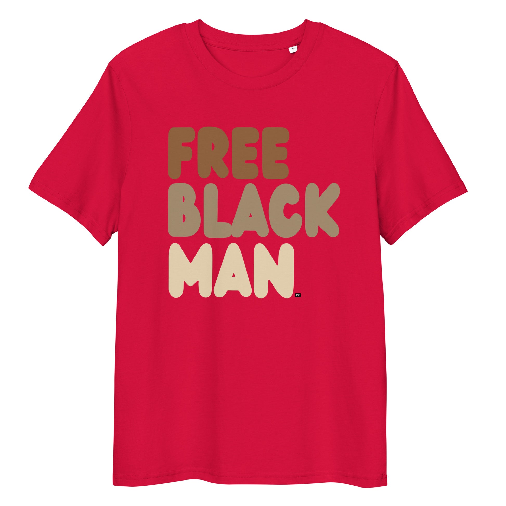 Free Black Man Premium Unisex T-Shirt in Red