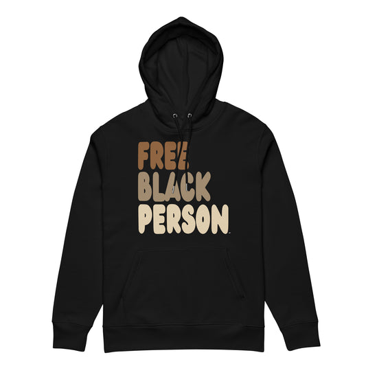 Free Black Person Premium Unisex Hoodie from The APWT Gift Shop