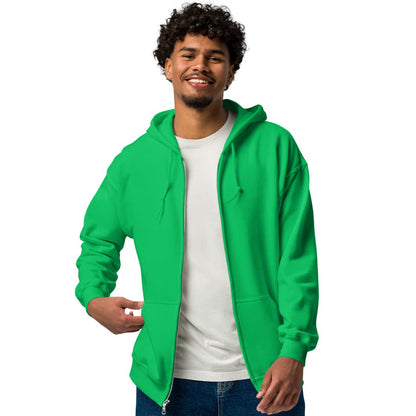 Front of A Community in Green Spaces Unisex Zip-Up Hoodie - Man
