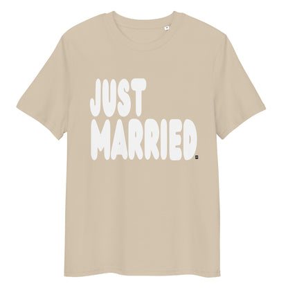 Just Married Premium Unisex T-Shirt in Beige